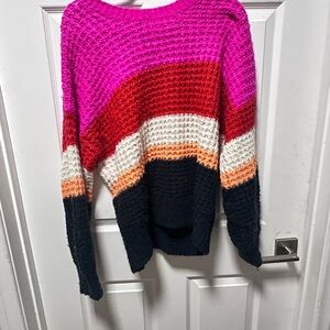 90s Colorful Striped Women's Sweater